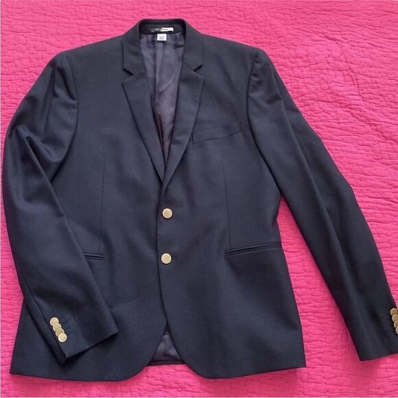 Paul Smith Men's Navy Blazer with Gold Buttons 42/52